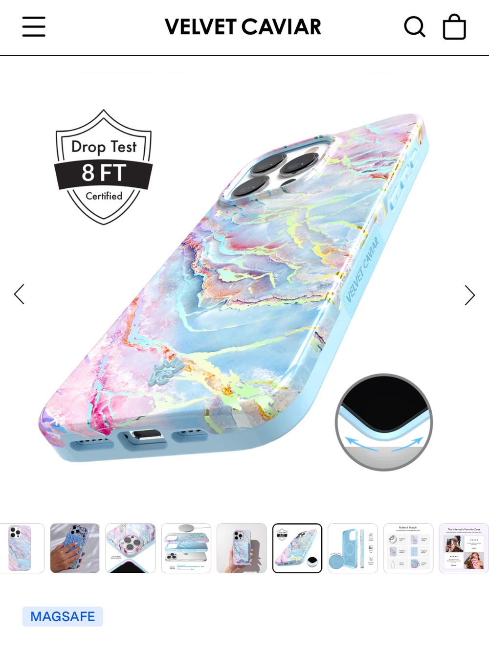 NWT Velvet Caviar iPhone 15 Pro Max case - Picture 4 of 5